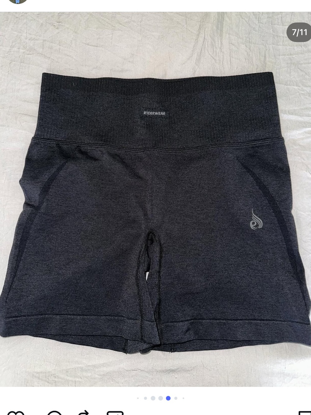 Ryderwear Charcoal Black High-Rise Bike Shorts